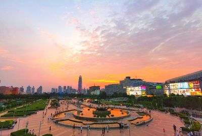 美了美了,晚霞扮靓初秋泉城济南